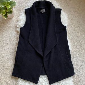 MICHAEL STARS Wide Collar Sweater Vest w/ Pockets